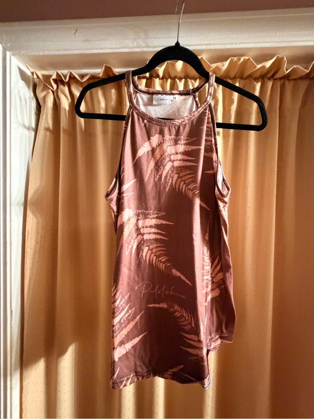 Pusheen Mauve Fern-Print Sleeveless Tank Top